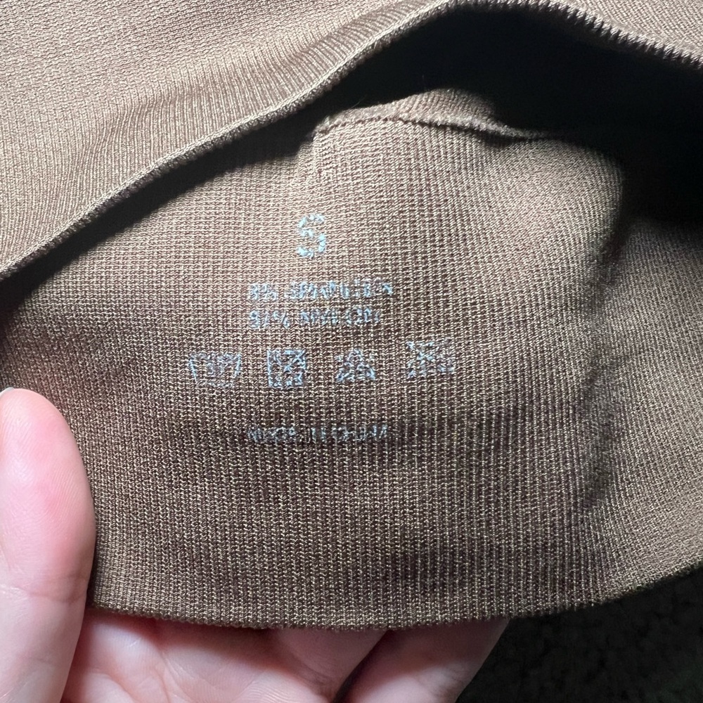 NVGTN Seamless Flourish Spandex Brown Sports Bra Size Small - Picture 4 of 4